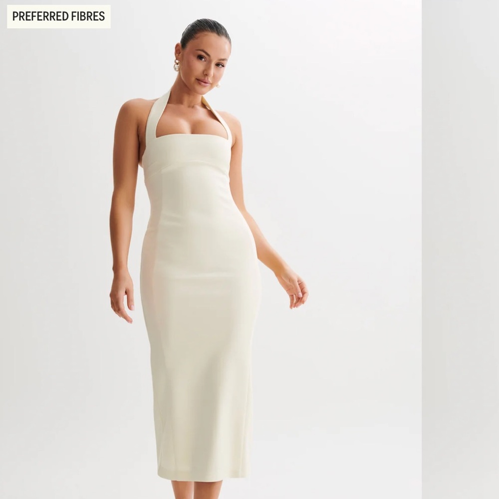 Meshki - Amelita Suiting Halter Midi Dress
